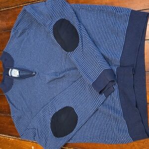 Jos. A. Bank Navy and Light Blue Quarter Zip Sweater